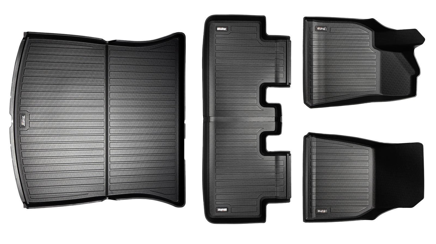 2befair Premium Gummimatten Gesamtset für das Tesla Model Y