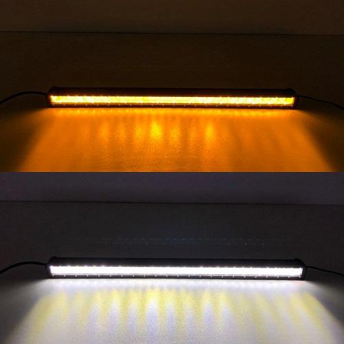 1 Slim Dual Color Strobe Light Bar Sync 4 Packs 4" LED Pods